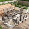 7/9-Piece Patio Dining Set With Extendable Table & High-back Padded Chairs PHI VILLA -Phi Villa 2025.2.21 S9 30592 0000.compose