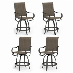 Phi Villa Outdoor Swivel Textilene Bar Stools -Phi Villa 240822 2 E02GF138 BD 0000.compose