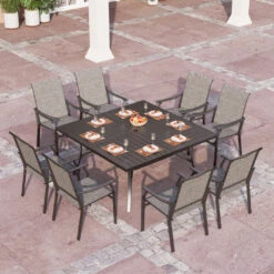 9-Piece Patio Textliene Dining Set For Family Reunion PHI VILLA 12 9-Piece Patio Textliene Dining Set For Family Reunion PHI VILLA -Phi Villa 250123 S9 45288 0000.compose