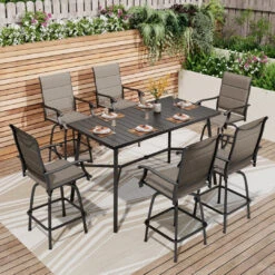 7-Piece Outdoor Bar Stool Set With 6 Seat For Poolside, Graden PH VILLA 33 7-Piece Outdoor Bar Stool Set With 6 Seat For Poolside, Graden PH VILLA -Phi Villa 250212 SB7 45102 I1 2 0000.compose