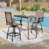 Phi Villa 3-Pcs Patio High Bar Set-Textilene Swivel Stools & Sea Stone Tabletop Design -Phi Villa 250314 18 SB3 48501 0000.compose