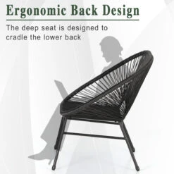 Phi Villa 3-Piece Outdoor Wicker Conversation Set -Phi Villa 2 1