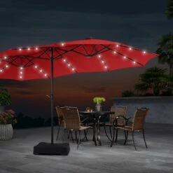PHI VILLA 15ft 11-Color Double-Sided Patio Extra Large Umbrella With LED Lights 28 PHI VILLA 15ft 11-Color Double-Sided Patio Extra Large Umbrella With LED Lights -Phi Villa 2 3d0f6c6d 1f86 479f b412 a465696666e2