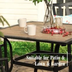 Phi Villa 37" Wood-Look Square Patio Outdoor Dining Table With Umbrella Hole 15 Phi Villa 37" Wood-Look Square Patio Outdoor Dining Table With Umbrella Hole -Phi Villa 2 436d99b4 d607 49dc 87a6 7e728f4dd4e7