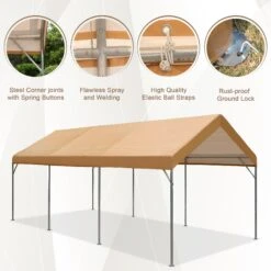 PHI VILLA 10x20 Ft Heavy Duty Carport Car Canopy Instant Garage Party Tent 14 PHI VILLA 10x20 Ft Heavy Duty Carport Car Canopy Instant Garage Party Tent -Phi Villa 2 7ecf3efb 4deb 4cdd 9f21 92e102bbb5fa