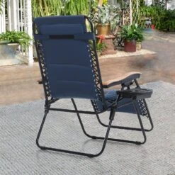 PHI VILLA Oversize Padded Adjustable Zero Gravity Chair With Cup Holder -Phi Villa 2 82b5354b 0761 4251 bb67 d24b1a584e96