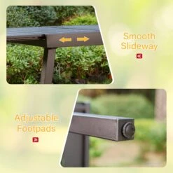 PHI VILLA Metal Extendable Patio Steel Dining Table -Phi Villa 2 b7cb47cf 85fd 4972 8a3f 8ae1d97400a0