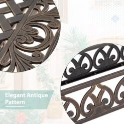 PHI VILLA 59" Patio Dining Table Cast Aluminum Golden Bronze With 1.97" Umbrella Hole 12 PHI VILLA 59" Patio Dining Table Cast Aluminum Golden Bronze With 1.97" Umbrella Hole -Phi Villa 3 1 7c2f9521 38df 4dc1 ae98 d5bea194c970