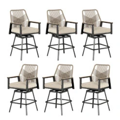 Phi Villa Mirage Rope-art High Bar Stools For Outdoor Pub