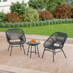 Phi Villa 3-Piece Outdoor Wicker Conversation Set -Phi Villa 3 Piece Outdoor Wicker Conversation Set 842a60f8 2474 4697 8890 d825f2e00eec