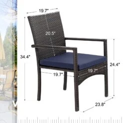 PHI VILLA 7 Piece/ 9 Piece Outdoor Dining Set With Rattan Cushioned Chairs & Extendable Steel Table -Phi Villa 3 457b1c37 db5d 4b56 8971 e308720098ab