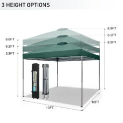 PHI VILLA 10x10Ft Pop Up Canopy Tent With Wheeled Bag,Straight Legs, 100 Sq. Ft -Phi Villa 3 4fb29369 fba6 422e ad44 b6984ad89cf5