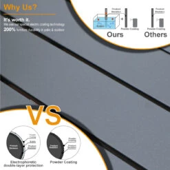 7-Piece Outdoor Patio Dining Set 6 Swivel Chairs And Rectangle Steel Table PHI VILLA -Phi Villa 3 d729cb4b 85ff 45c4 bb3d 68df68c32b06