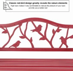PHI VILLA 50 Inch Patio Garden & Park Bench Steel Frame Porch Chair 12 PHI VILLA 50 Inch Patio Garden & Park Bench Steel Frame Porch Chair -Phi Villa 3 ff11cfd4 b23e 4245 b3a6 88a01f488d0f
