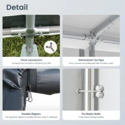 PHI VILLA Outdoor Portable Storage Carport For Motorcycle, Firewood, Garden Tools -Phi Villa 4 100