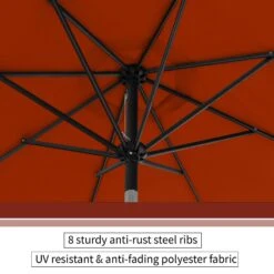 PHIVILLA 9ft Manual-tilted Outdoor Patio Umbrella With Crank Handle -Phi Villa 4 1 0f6ab141 b315 40c1 836e 0b96d77cb46f