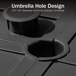 Phi Villa 9-Pcs Patio Dining Set With 60" Square Table And Fashionable Steel Chairs -Phi Villa 452 4