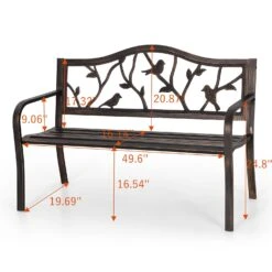 PHI VILLA 50 Inch Outdoor & Garden & Park Bench Steel Frame Porch Chair 14 PHI VILLA 50 Inch Outdoor & Garden & Park Bench Steel Frame Porch Chair -Phi Villa 468ef44610c31b5b50b747b4f9f5ee49 8ebd7282 786a 4a89 a0ac 265ee31780e0