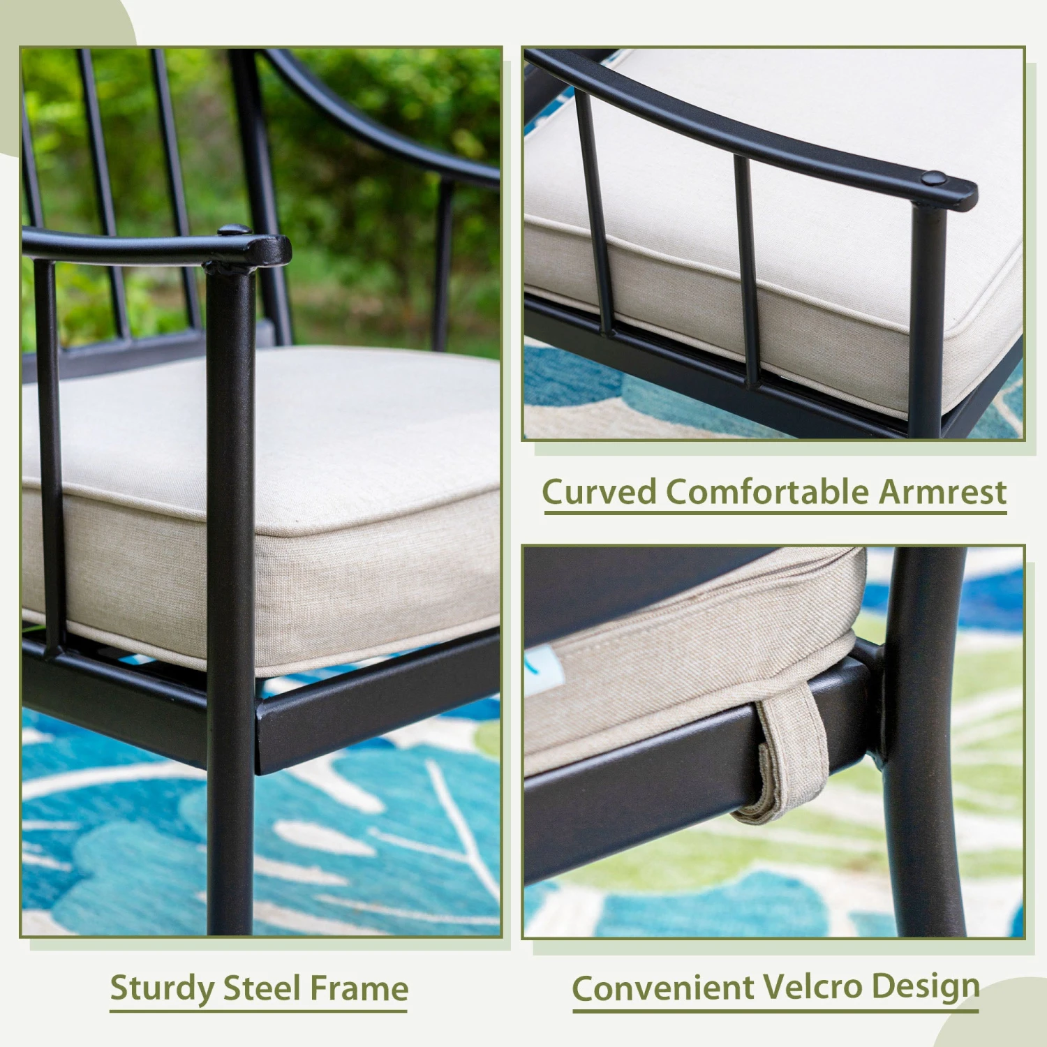 Phi Villa 7 / 9-Piece Outdoor Dining Set With Adjustable Table & Fashionable Dining Arm Chairs 17 Phi Villa 7 / 9-Piece Outdoor Dining Set With Adjustable Table & Fashionable Dining Arm Chairs - Image 15