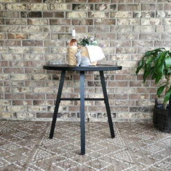 Phi Villa Outdoor Steel Round Small Coffee Table Bistro Table -Phi Villa 4 5fa32187 f592 450a 8723 d8d85ac99c9b