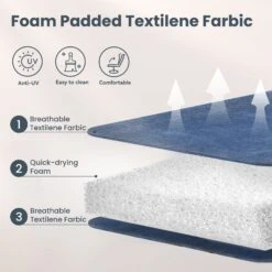 5-Piece Patio Dining Set With Padded Swivel Chairs For Deck, Porch Phi Villa -Phi Villa 4 bce65e7d ce4f 4bda baa4 279018c664a7