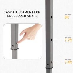 PHI VILLA 10x10Ft Pop Up Canopy Tent With Wheeled Bag,Straight Legs, 100 Sq. Ft -Phi Villa 4 f99ac277 a26b 4843 acb9 8ccc23a7f7ad