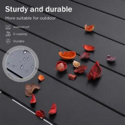 PHI VILLA 5-Piece Outdoor Dining Set 4 Swivel Steel Chairs And Square Table -Phi Villa 5 76e2be03 65a3 4242 9337 1f6f790f3379 1