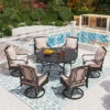 7-Pcs Luxurious Cushioned Swivel Chairs Set With Round Table For Deck-Phi Villa -Phi Villa 6 seat luxurioue swivel chair set for backyard 5175a41d aca5 49e5 aa17 6f23599a898c