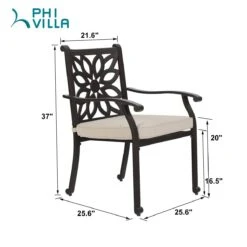 PHI VILLA Cast Aluminum Patio Dining Chairs -Phi Villa 612Ic BNMbL. 72843495 f941 48b1 8cc3 88cacab986f4