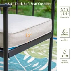 PHI VILLA Steel Fixed Patio Outdoor Dining Chairs Set -Phi Villa 6 de29bd98 1cd5 4b80 a898 238de4177ea9 1