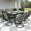 7/9-Piece Patio Dining Set With Extendable Table For Garden, Backyard PHI VILLA -Phi Villa 7 9 Piece Patio Dining Set with Extendable Table for Garden Backyard PHI VILLA