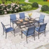 7-Piece Outdoor Dining Set With Colorful Textilene Chairs For Garden PHI VILLA 1 7-Piece Outdoor Dining Set With Colorful Textilene Chairs For Garden PHI VILLA -Phi Villa 7 Piece Outdoor Dining Set with Colorful Textilene Chairs for Garden PHI VILLA S7 481 I1 0000