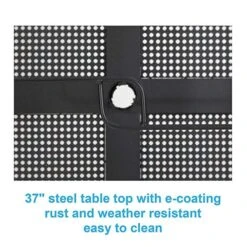 Phi Villa 37" X 37" Square Patio Bistro Table -Phi Villa 71maXmupL 2BL. SX679