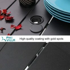 PHI VILLA 5-Piece Outdoor Dining Set With Square Steel Table & 5 Rattan Cushioned Dining Chairs 16 PHI VILLA 5-Piece Outdoor Dining Set With Square Steel Table & 5 Rattan Cushioned Dining Chairs -Phi Villa 71t96Gm6GCL. SL1200 5edebdcf f3c2 45e2 83ec f18524427090