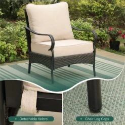 Phi Villa 9-Seat Outdoor Steel & Rattan Conversation Sofa Set With Leather Grain Fire Pit Table -Phi Villa 7 470384d7 842f 40e7 9d28 f691a35dd401