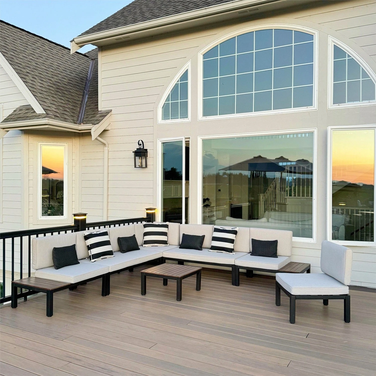 Phi Villa 6 Seater Outdoor Couch Modern Sectional Sofa With Cushions 13 Phi Villa 6 Seater Outdoor Couch Modern Sectional Sofa With Cushions - Image 11