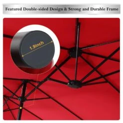 PHI VILLA 15ft 11-Color Double-Sided Patio Extra Large Twin Umbrella -Phi Villa 81HkkJNkuXL