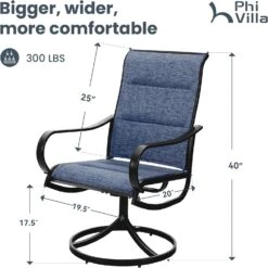 7-Pcs Outdoor Dining Set With Round Table And Textilene Swivel Chairs-Phi Villa -Phi Villa 81PWnLQfKOL. AC SL1500 2728454d d017 4146 b827 2712d9f89681