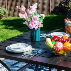 7-Piece Stackable Patio Dining Set For Balcony, Deck PHI VILLA -Phi Villa 81SOi1wEBdL. AC SL1500