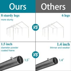 PHI VILLA 10x20 Ft Heavy Duty Carport Car Canopy Instant Garage Party Tent 16 PHI VILLA 10x20 Ft Heavy Duty Carport Car Canopy Instant Garage Party Tent -Phi Villa 829229129ae5d90f597f2b94bc9b2d83 ff75fe8f 1854 4a31 af2b 3ecf755d95d7