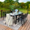 7/ 9-Piece Patio Dining Sets With Extendable Table And Stackable Chairs PHI VILLA -Phi Villa 9 piece Outdoor Dining Sets Adjustable Steel Table and Stackable Chairs 5 5336809f b6ab 43d5 acec 70a56fc30893