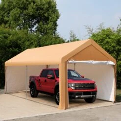 PHI VILLA 10x20 Ft Heavy Duty Carport Canopy Instant Garage With Removable Sidewalls And Doors -Phi Villa 91PCb12MSzL 1