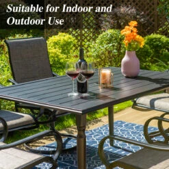Phi Villa 60'' Outdoor Metal Dining Table With Cylindrical Legs 12 Phi Villa 60'' Outdoor Metal Dining Table With Cylindrical Legs -Phi Villa 984251b42ba2cf6918d1d1ac47ab2177