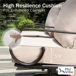 Phi Villa 7-Seater Patio Elegant Sofa Set With Cushions & Metal Coffee Table -Phi Villa A 1 6 3704e419 2a54 42ad a737 1ac279db1317