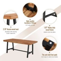 PHI VILLA 7-Piece Outdoor Dining Set With 6 Rattan Chairs & Acacia Wooden Table 36 PHI VILLA 7-Piece Outdoor Dining Set With 6 Rattan Chairs & Acacia Wooden Table -Phi Villa AcaciaWoodDiningSet 2745fe30 eb73 4203 9b14 c75494570efe