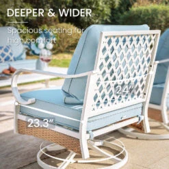 Phi Villa 7-Seater Outdoor Steel & Rattan Fresh Color Sofa Set With Coffee Table -Phi Villa CP002 2024.2.2 6 60f1d0f9 32cc 49c1 b93d f288a1491003