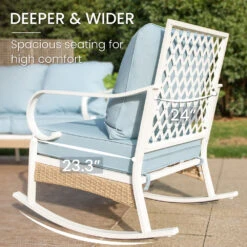 Phi Villa 7-Seater Outdoor Steel & Rattan Fresh Color Sofa Set With Coffee Table -Phi Villa CP002 2024.2.2 7 bb0ae2f2 aa76 494b 90c2 a4507b3c3f47