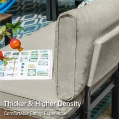 Phi Villa 6-Seater Modular Sofa Set With Integrated Side Table & Rectangle Metal Gas Fire Pit Table 28 Phi Villa 6-Seater Modular Sofa Set With Integrated Side Table & Rectangle Metal Gas Fire Pit Table -Phi Villa CS5 05 GS007 2