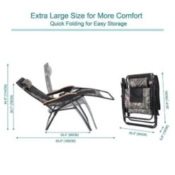 PHI VILLA Oversized Padded Zero Gravity Chair Adjustable Recliner With Cup Holder -Phi Villa Camouflage PHI VILLA Oversize XL Padded Zero Gravity Lounge Chair 7 26d41efe 1813 4984 bdcf 93eea6e82dbb