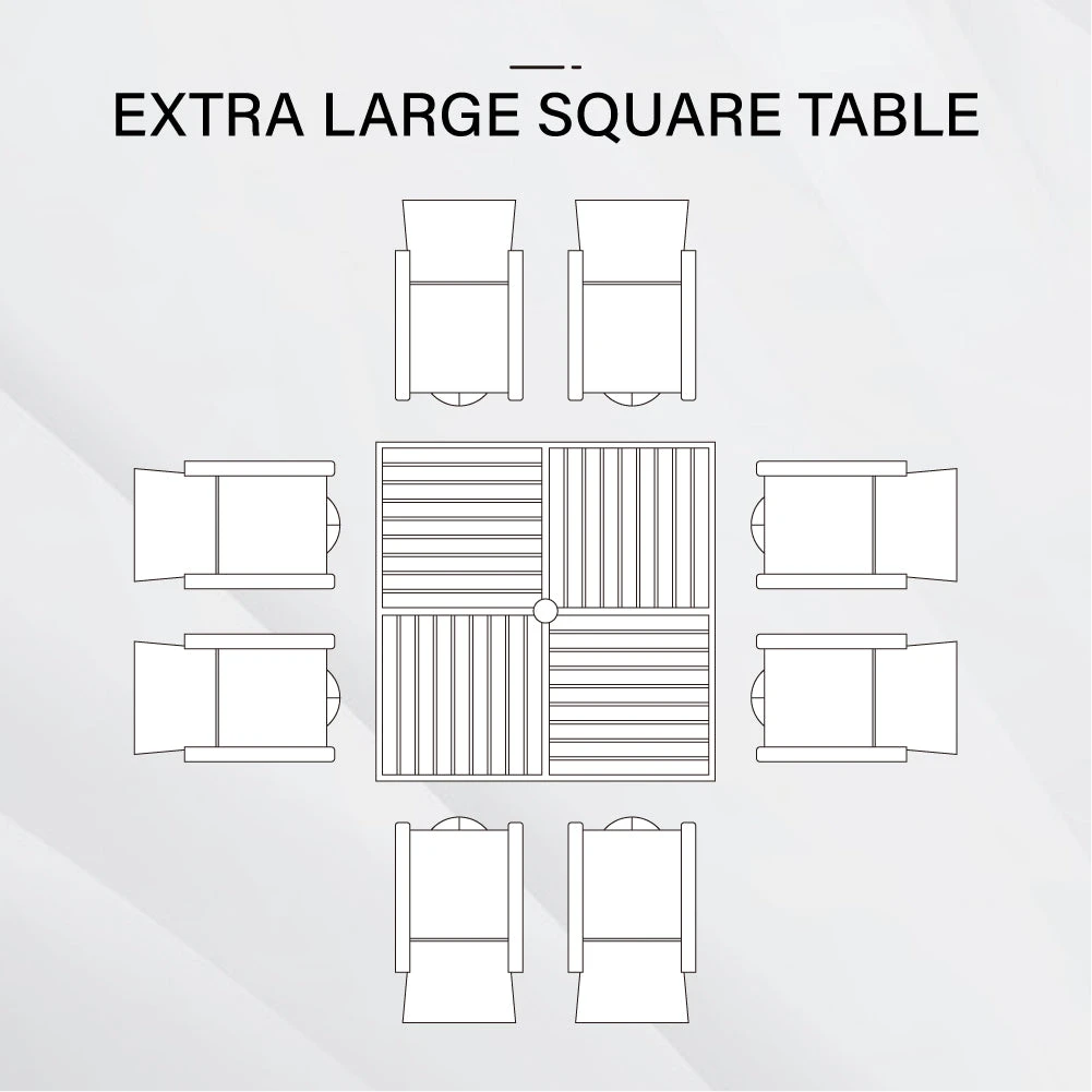 9-Piece Patio Textliene Dining Set For Family Reunion PHI VILLA 6 9-Piece Patio Textliene Dining Set For Family Reunion PHI VILLA - Image 4